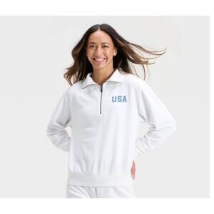 Universal thread Womans quarter zip pullover sweatshirt M